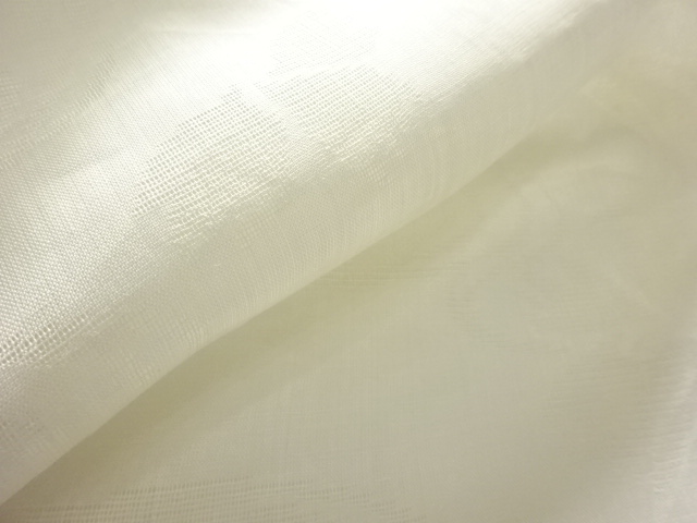  アンティーク　本麻すかし織流水に撫子模様長襦袢